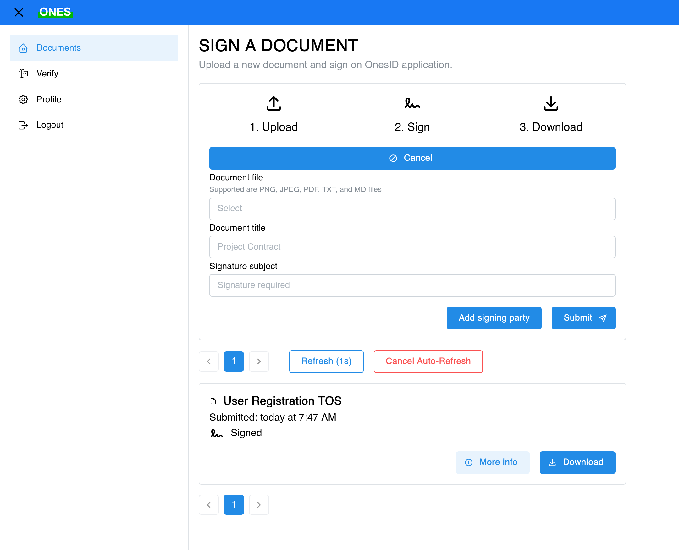 Documents Frontend
